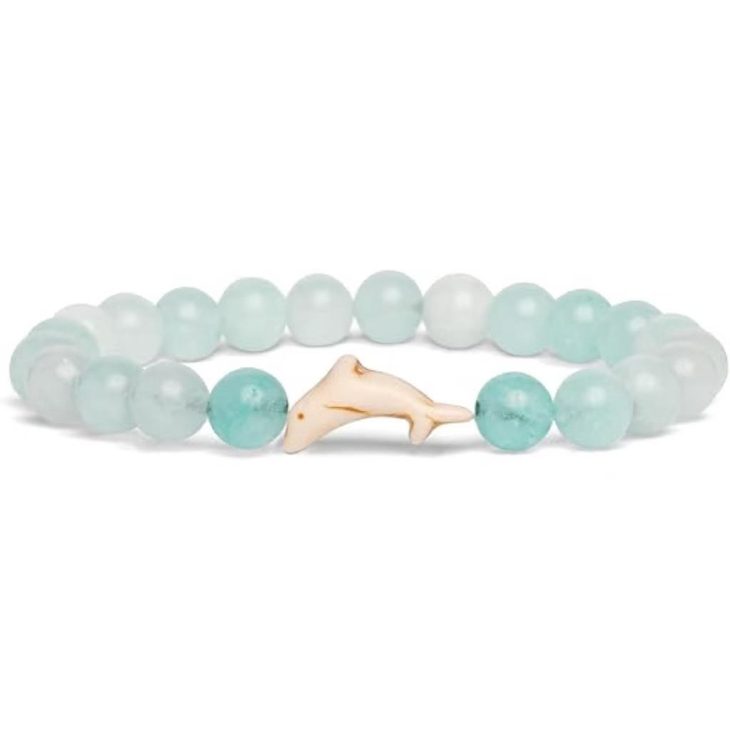 Bracelet Olivenorma pour la protection et la sensibilisation aux dauphins avec carte - Amazonite - UN - Avec carte - image 6