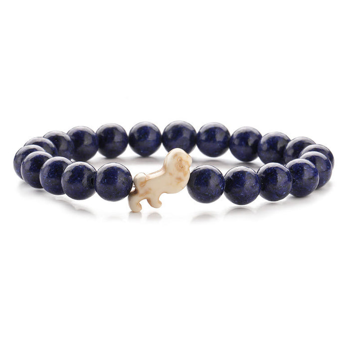 Bracelet de sensibilisation à la survie du lion Olivenorma avec carte - Lapis lazuli - Avec carte - image 4