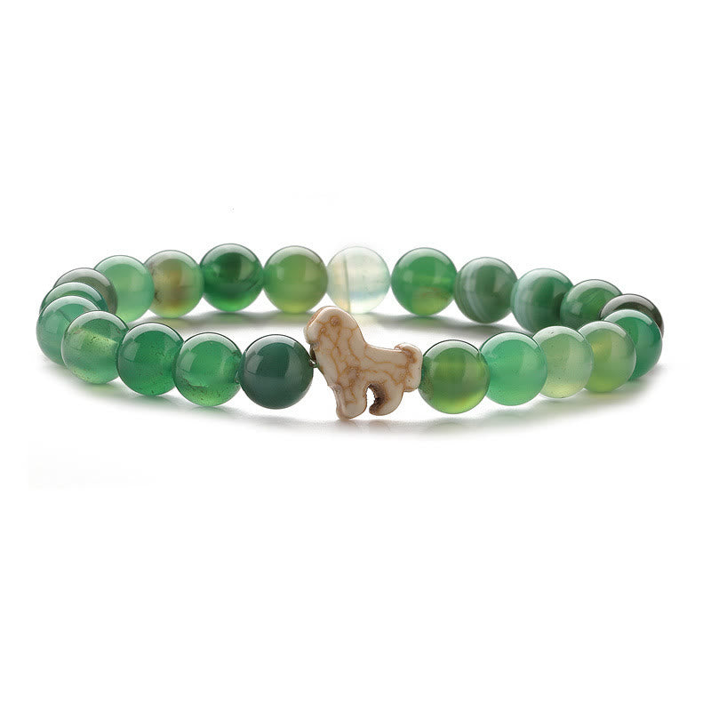 Bracelet de sensibilisation à la survie du lion Olivenorma avec carte - Agate mousse - Avec carte - image 13