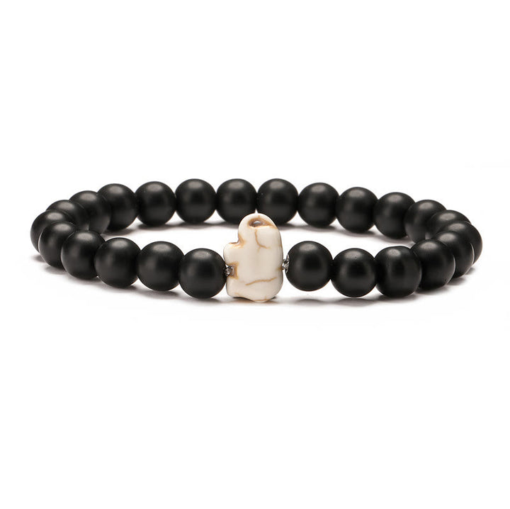 Bracelet de protection Olivenorma Elephant avec carte - Onyx noir - Avec carte - image 2