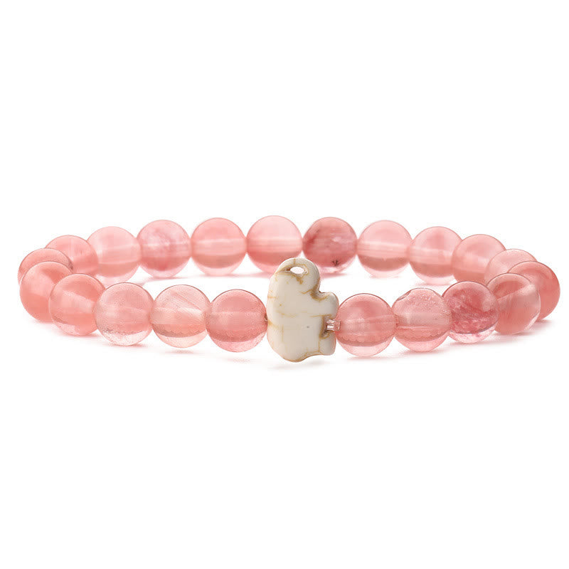 Bracelet de protection Olivenorma Elephant avec carte - Quartz rouge de fusion - Avec carte - image 9