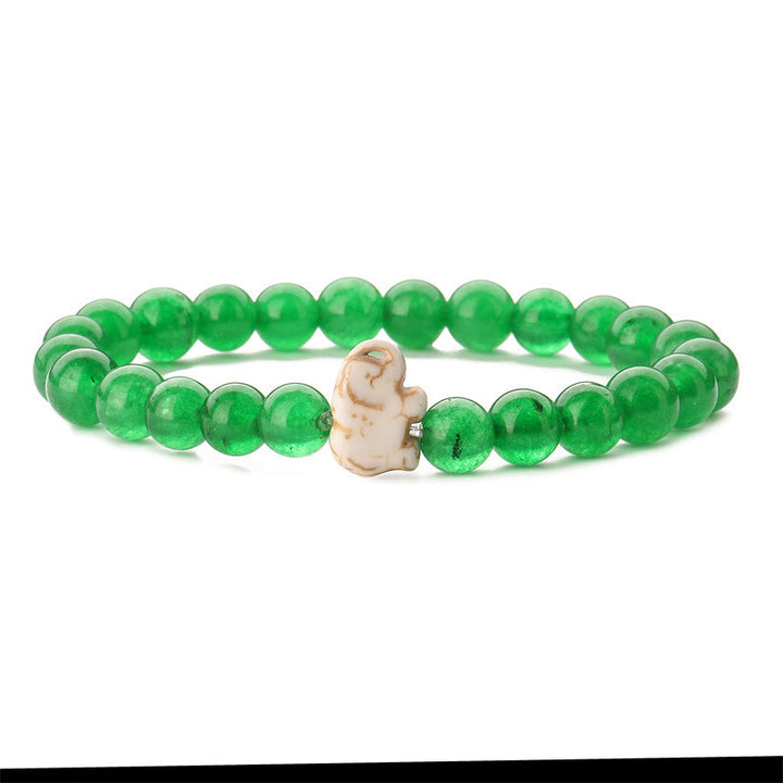 Bracelet de protection Olivenorma Elephant avec carte - Jade vert - Avec carte - image 36