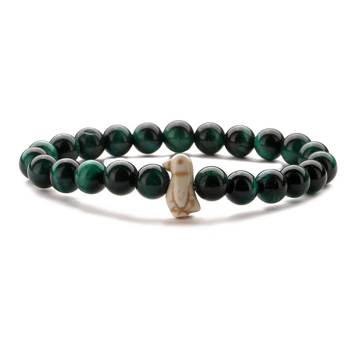 Bracelet Olivenorma pour la protection de l'habitat des manchots avec carte - Œil de tigre vert - Avec carte - image 12