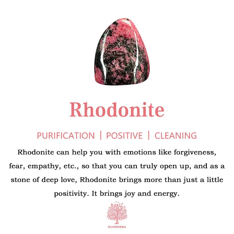 Ensemble de bijoux Olivenorma en rhodonite, perle et cristal - image 4