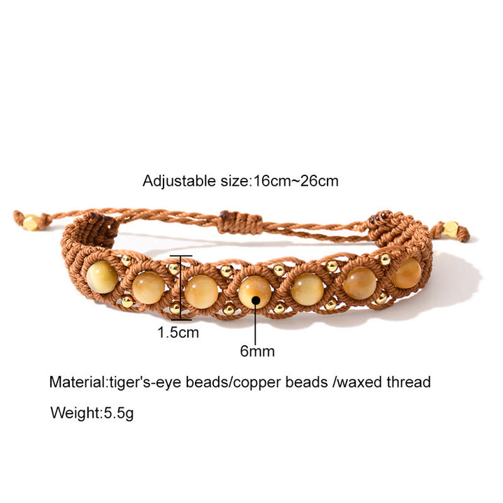 Bracelet Olivenorma multicolore à motif œil de tigre enroulé - image 12