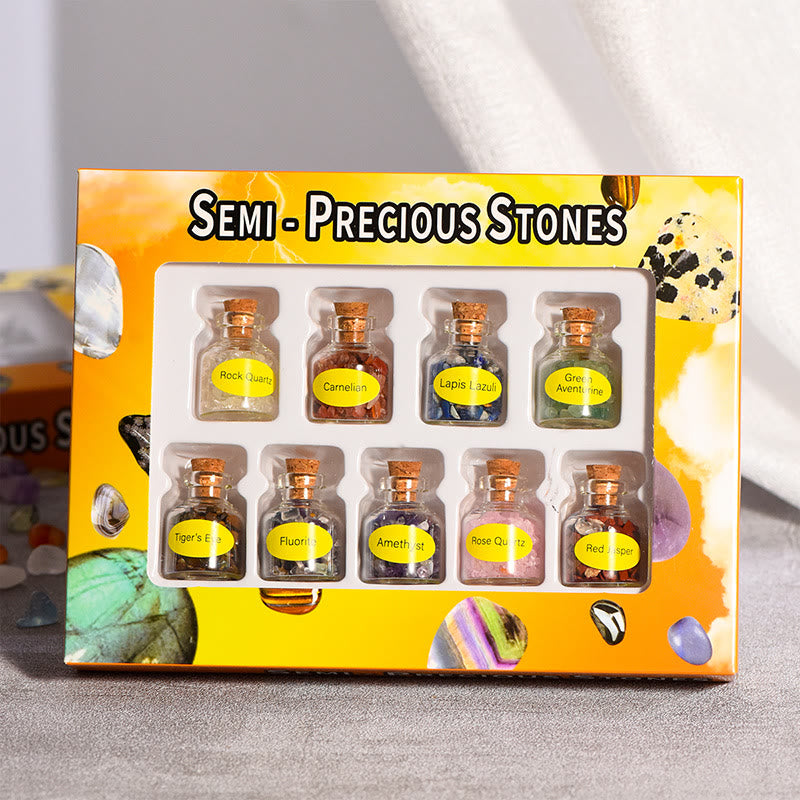 Ensemble de bouteilles à souhaits en cristal naturel Olivenorma - Pierre naturelle - image 0