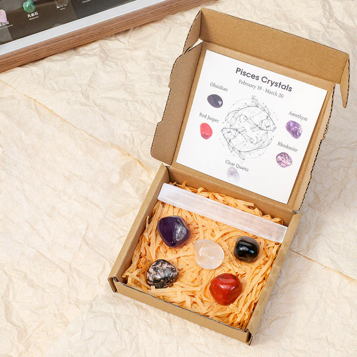 Ensemble de guérison en pierres brutes de cristal du zodiaque Olivenorma - Taureau - image 11