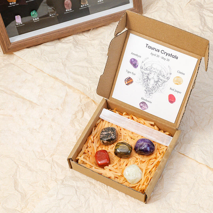 Ensemble de guérison en pierres brutes de cristal du zodiaque Olivenorma - Capricorne - image 10