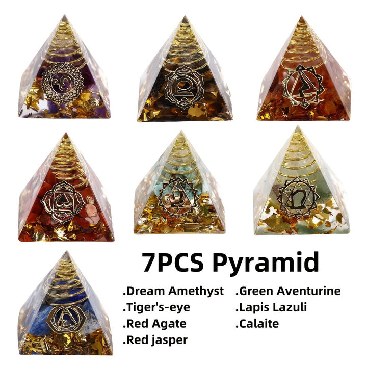 Pyramide d'orgone Olivenorma pour la guérison des 7 chakras - image 0