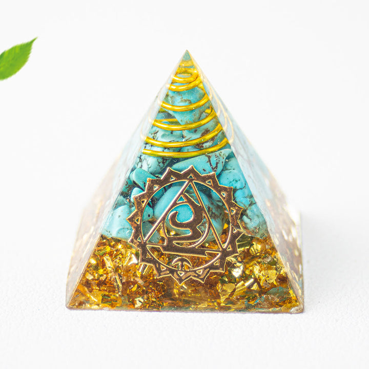 Pyramide d'orgone Olivenorma pour la guérison des 7 chakras - Turquoise - image 5