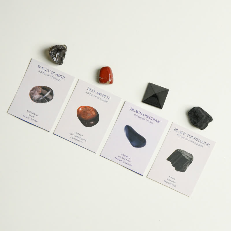 Ensemble de tour de cristaux de chakra Olivenorma pour la guérison émotionnelle - Stabilité et protection - image 2