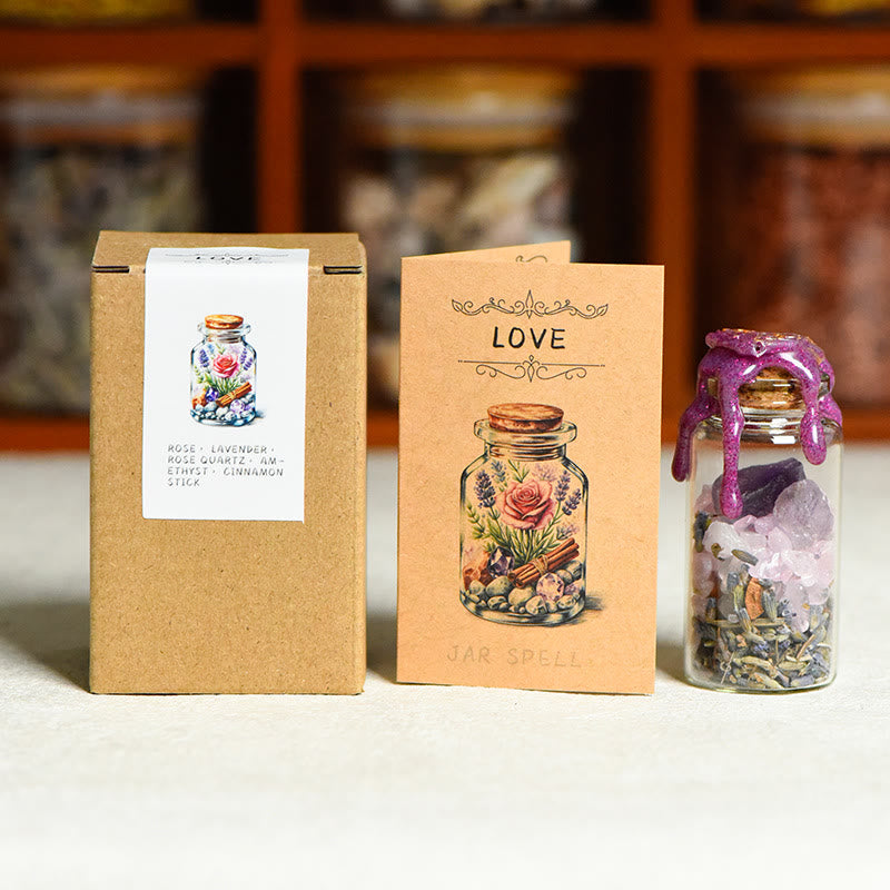 Bouteille de guérison en pierre naturelle Olivenorma, ornée de pierres précieuses - AMOUR - image 4