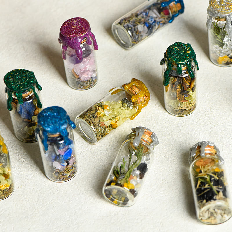 Bouteille de guérison en pierre naturelle Olivenorma, ornée de pierres précieuses - image 0