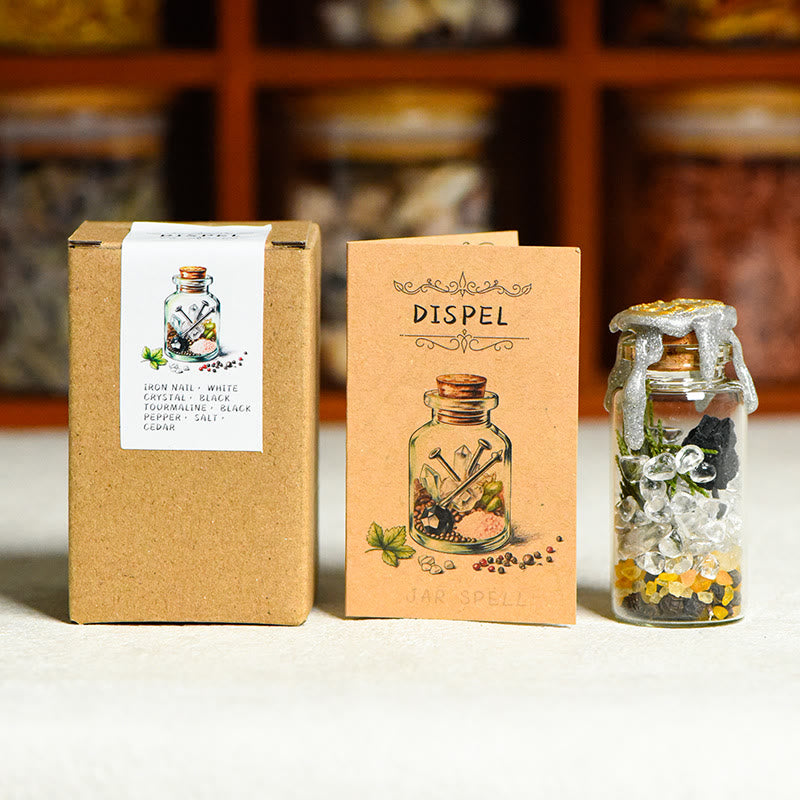 Bouteille de guérison en pierre naturelle Olivenorma, ornée de pierres précieuses - DISSIPER - image 1