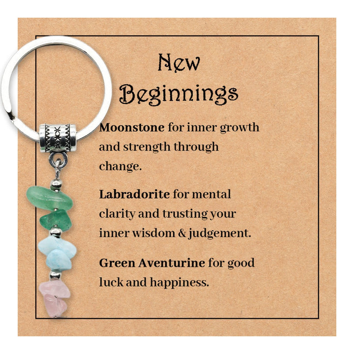 Porte-clés de guérison en perles de cristal et pierre naturelle Olivenorma - Style de pierre à éclats n° 18 - image 19