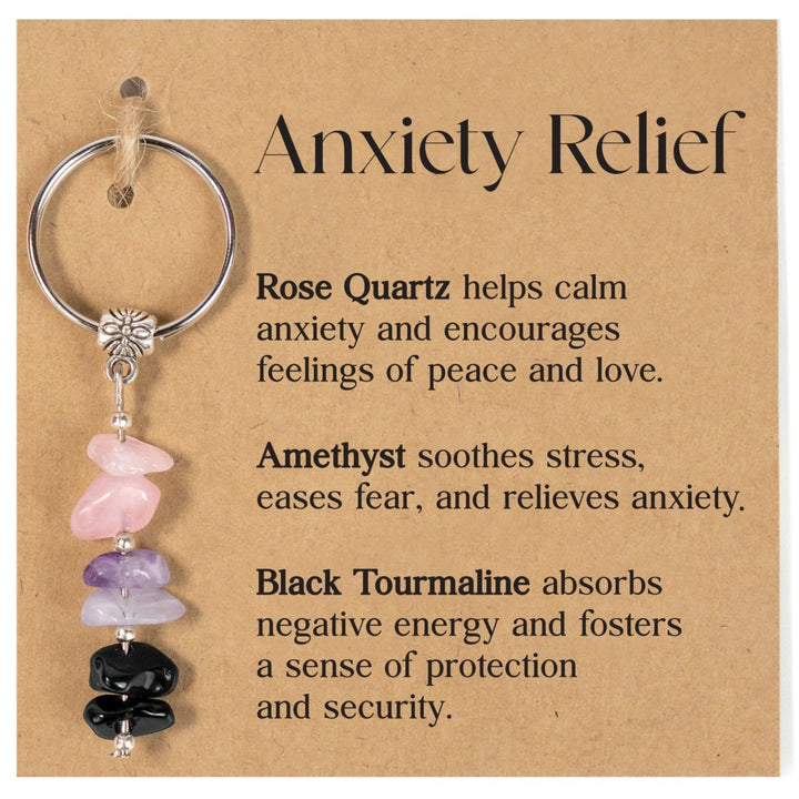 Porte-clés de guérison en perles de cristal et pierre naturelle Olivenorma - Style de pierre à éclats n° 02 - image 3