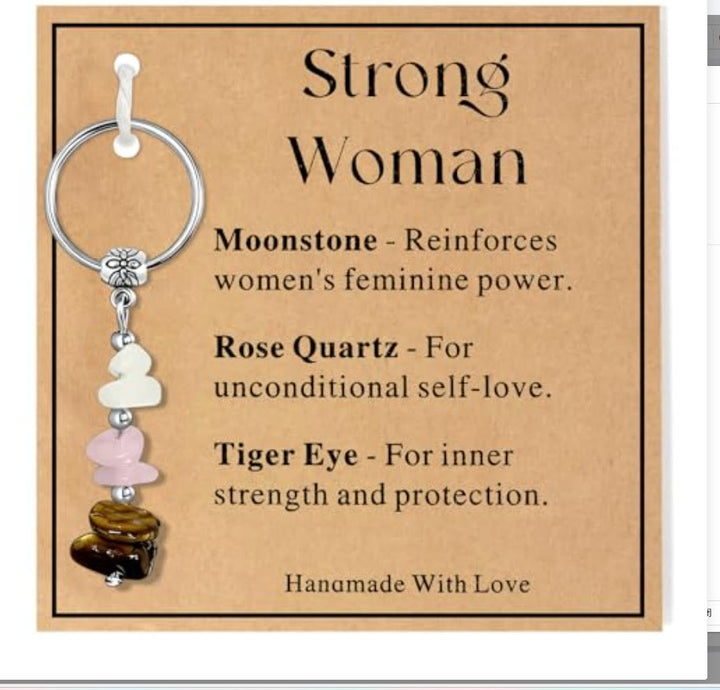 Porte-clés de guérison en perles de cristal et pierre naturelle Olivenorma - Style de pierre à éclats n° 15 - image 16