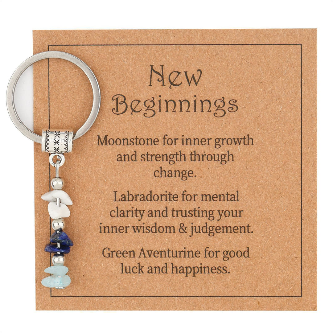 Porte-clés de guérison en perles de cristal et pierre naturelle Olivenorma - Style de pierre à éclats n° 21 - image 22