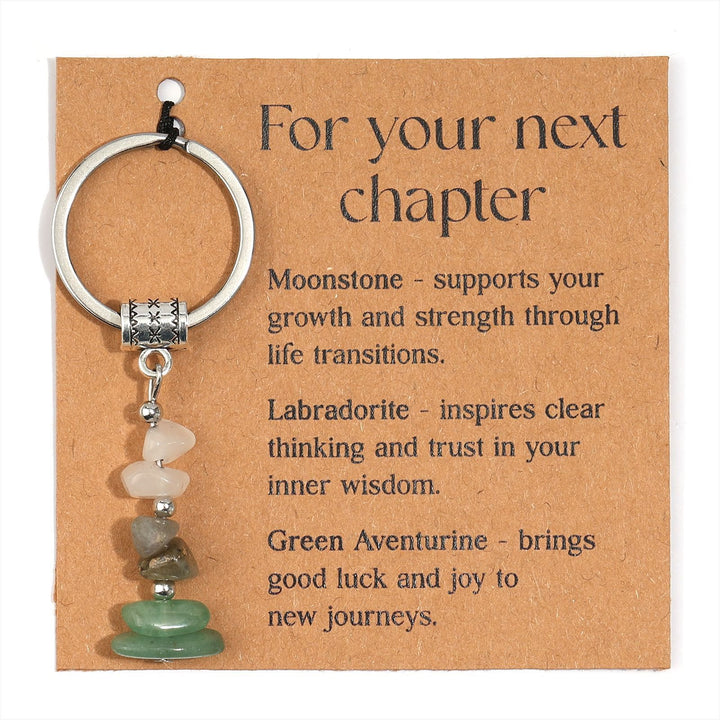 Porte-clés de guérison en perles de cristal et pierre naturelle Olivenorma - Style de pierre à éclats n° 07 - image 8