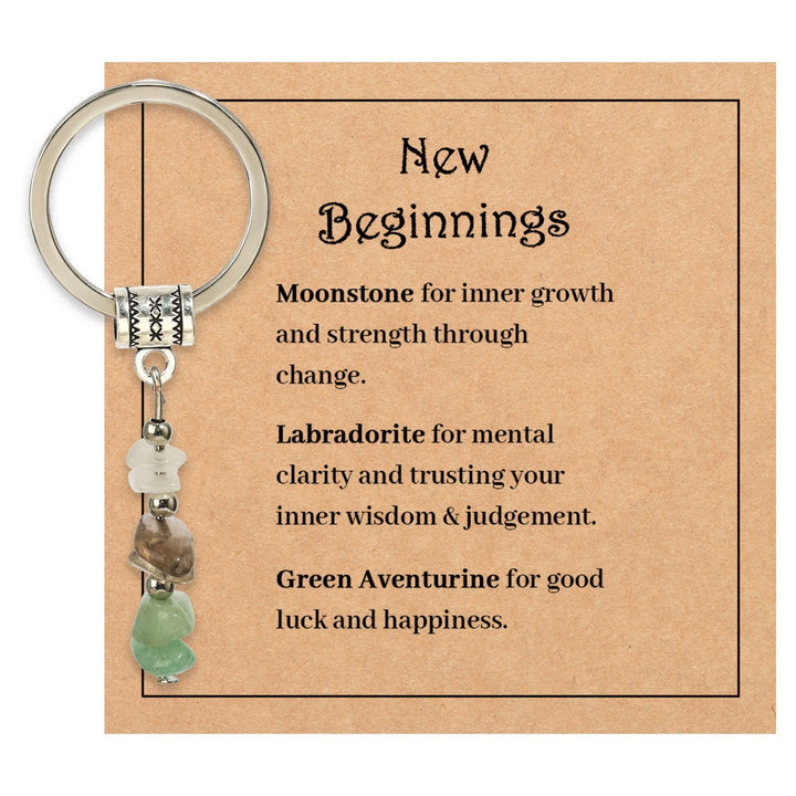 Porte-clés de guérison en perles de cristal et pierre naturelle Olivenorma - Style de pierre à éclats n° 17 - image 18