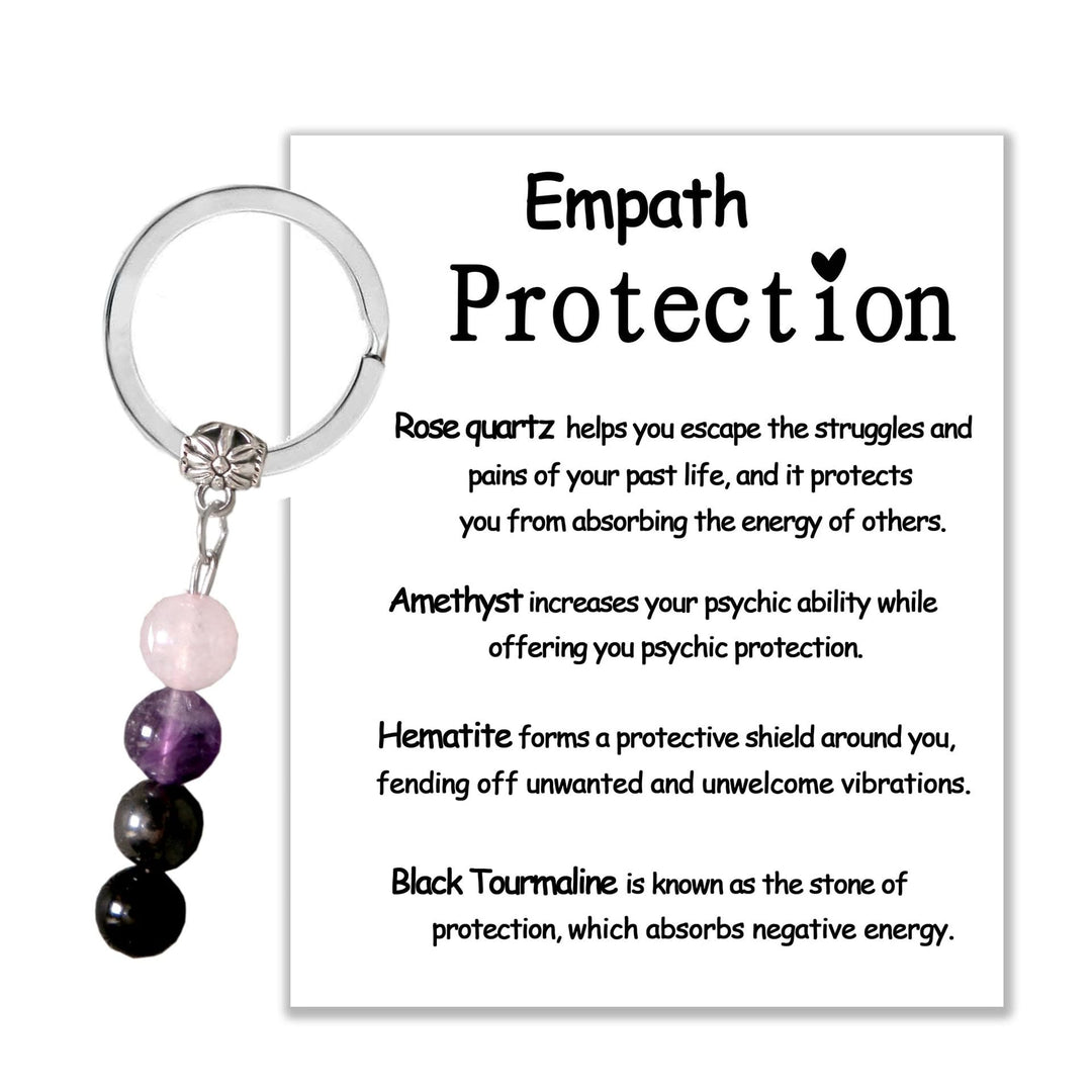 Porte-clés de guérison en perles de cristal et pierre naturelle Olivenorma - image 23