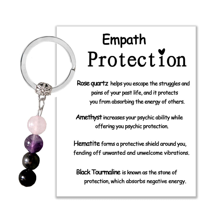 Porte-clés de guérison en perles de cristal et pierre naturelle Olivenorma - image 23