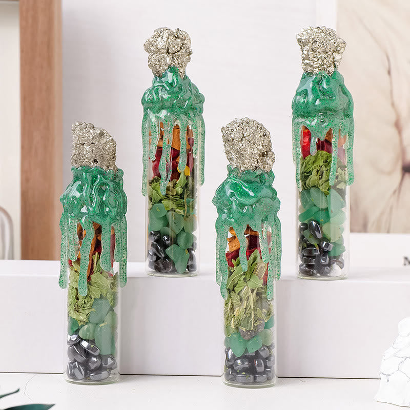 Bouteille à souhaits en pierre naturelle Olivenorma, décoration en pierre de guérison - image 0