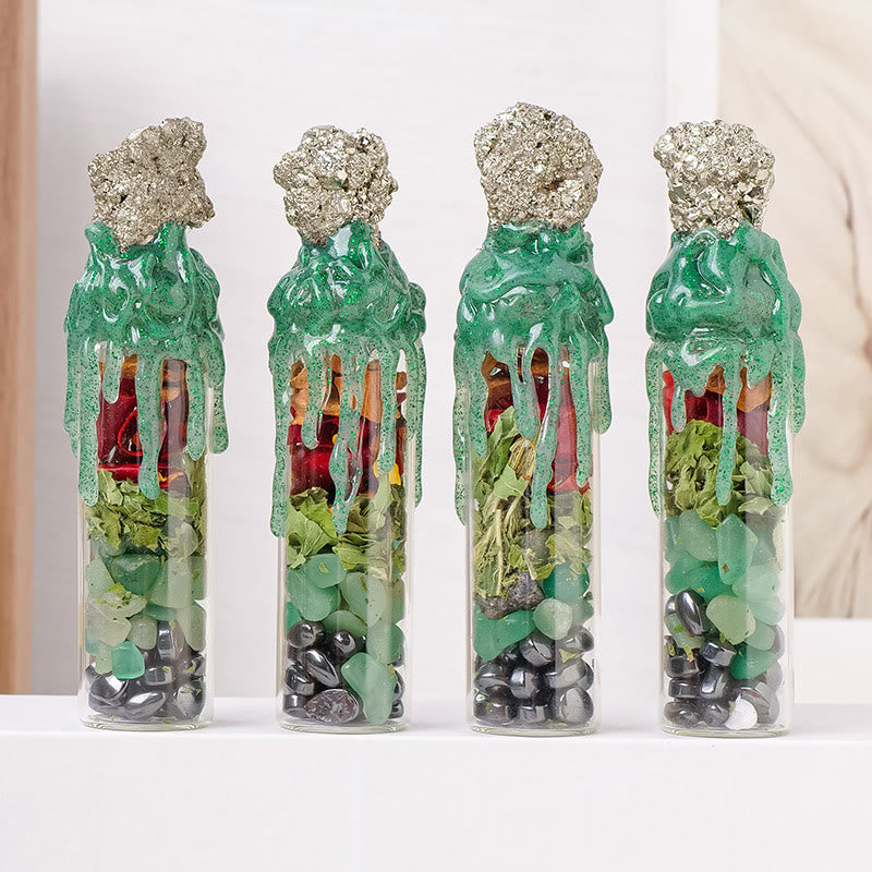 Bouteille à souhaits en pierre naturelle Olivenorma, décoration en pierre de guérison - image 1