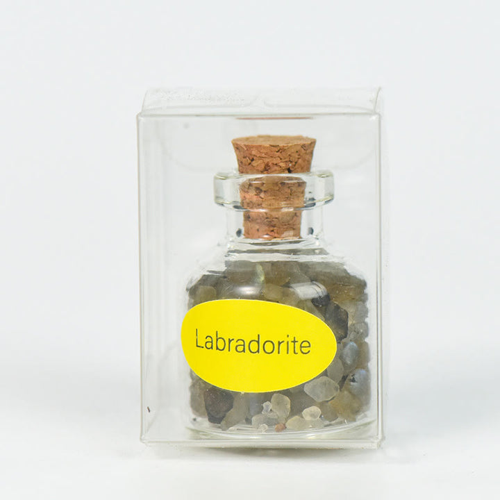 Bouteille à souhaits en cristal et pierre naturelle Olivenorma, ornée de pierres précieuses - Labradorite - image 22