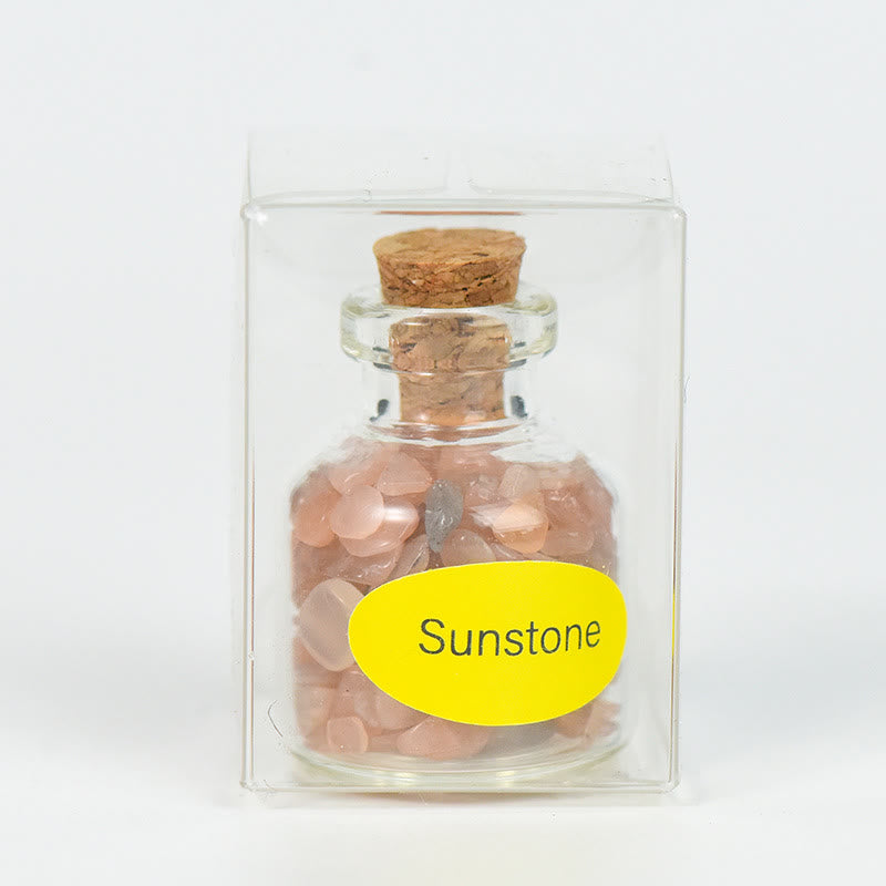 Bouteille à souhaits en cristal et pierre naturelle Olivenorma, ornée de pierres précieuses - Pierre de soleil - image 41