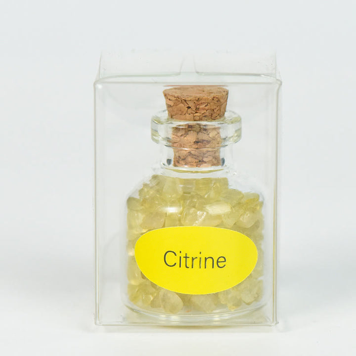 Bouteille à souhaits en cristal et pierre naturelle Olivenorma, ornée de pierres précieuses - Citrine - image 8