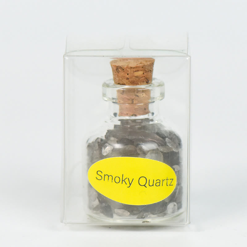 Bouteille à souhaits en cristal et pierre naturelle Olivenorma, ornée de pierres précieuses - Quartz fumé - image 6