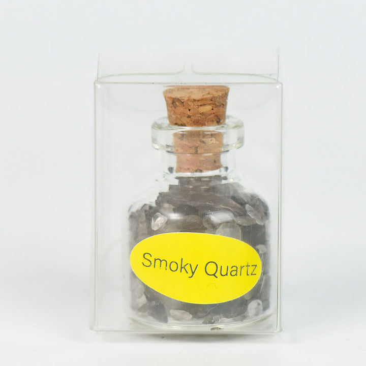 Bouteille à souhaits en cristal et pierre naturelle Olivenorma, ornée de pierres précieuses - Quartz fumé - image 6