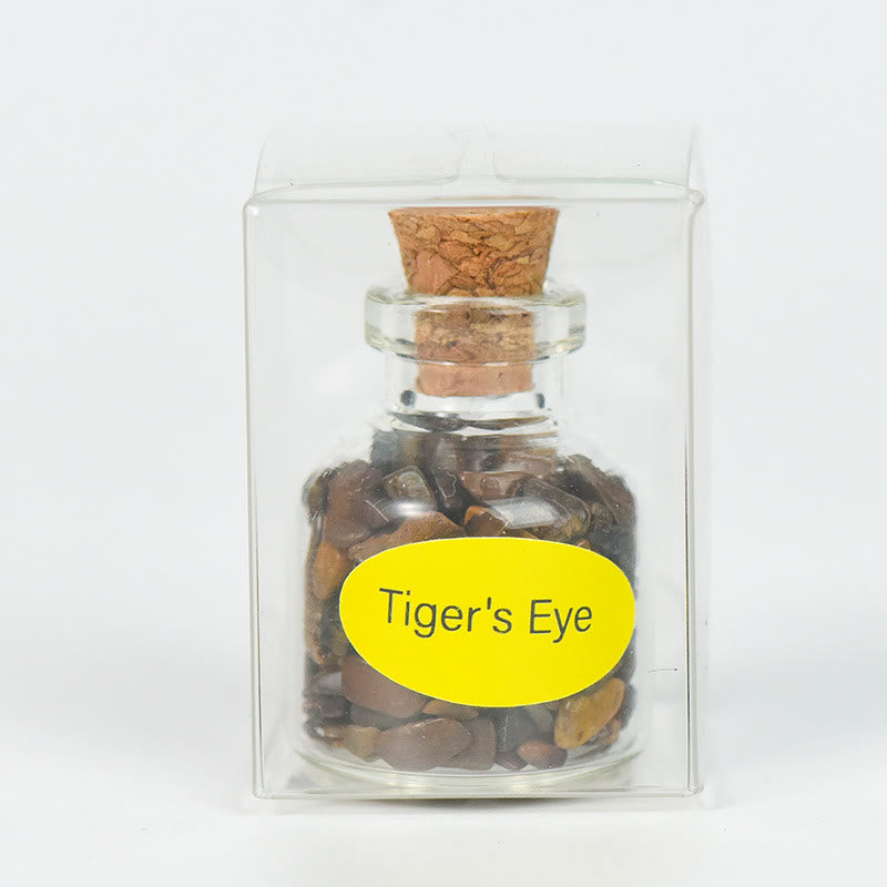 Bouteille à souhaits en cristal et pierre naturelle Olivenorma, ornée de pierres précieuses - Œil de tigre - image 45