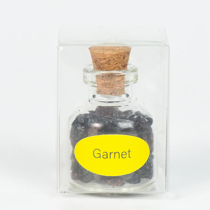 Bouteille à souhaits en cristal et pierre naturelle Olivenorma, ornée de pierres précieuses - Grenat - image 43