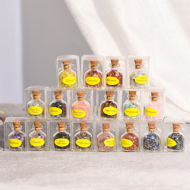 Bouteille à souhaits en cristal et pierre naturelle Olivenorma, ornée de pierres précieuses - image 47