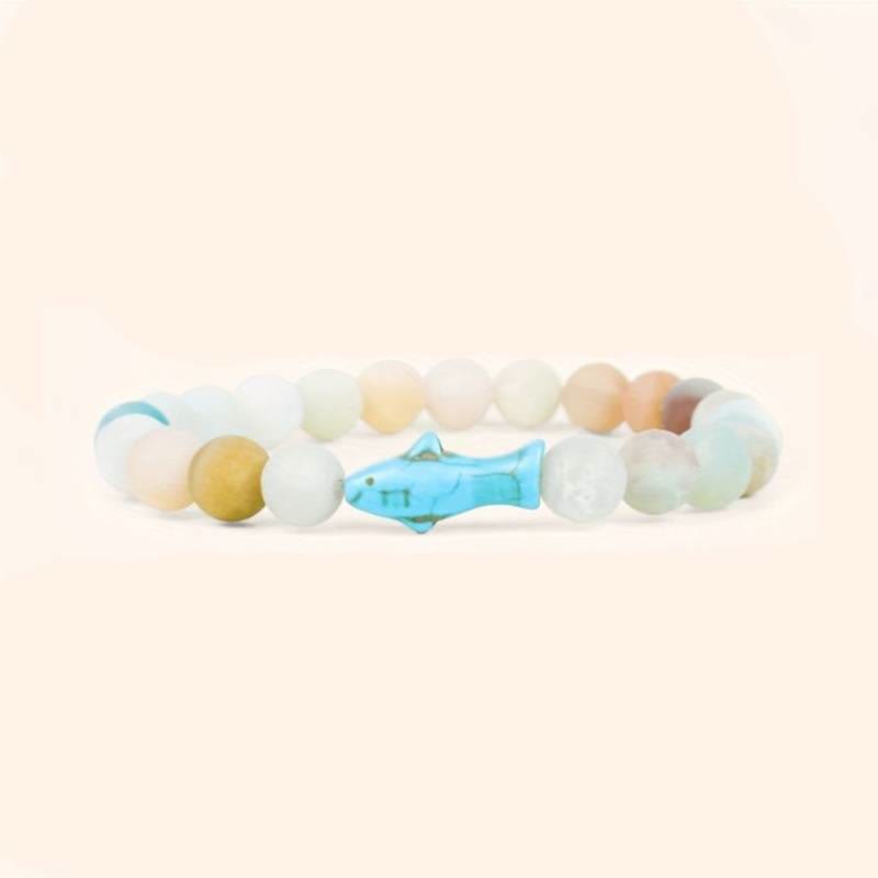 Bracelet de protection contre les requins Olivenorma avec carte - Amazonite - Avec carte - image 7