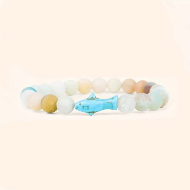 Bracelet de protection contre les requins Olivenorma avec carte - Amazonite - Avec carte - image 7