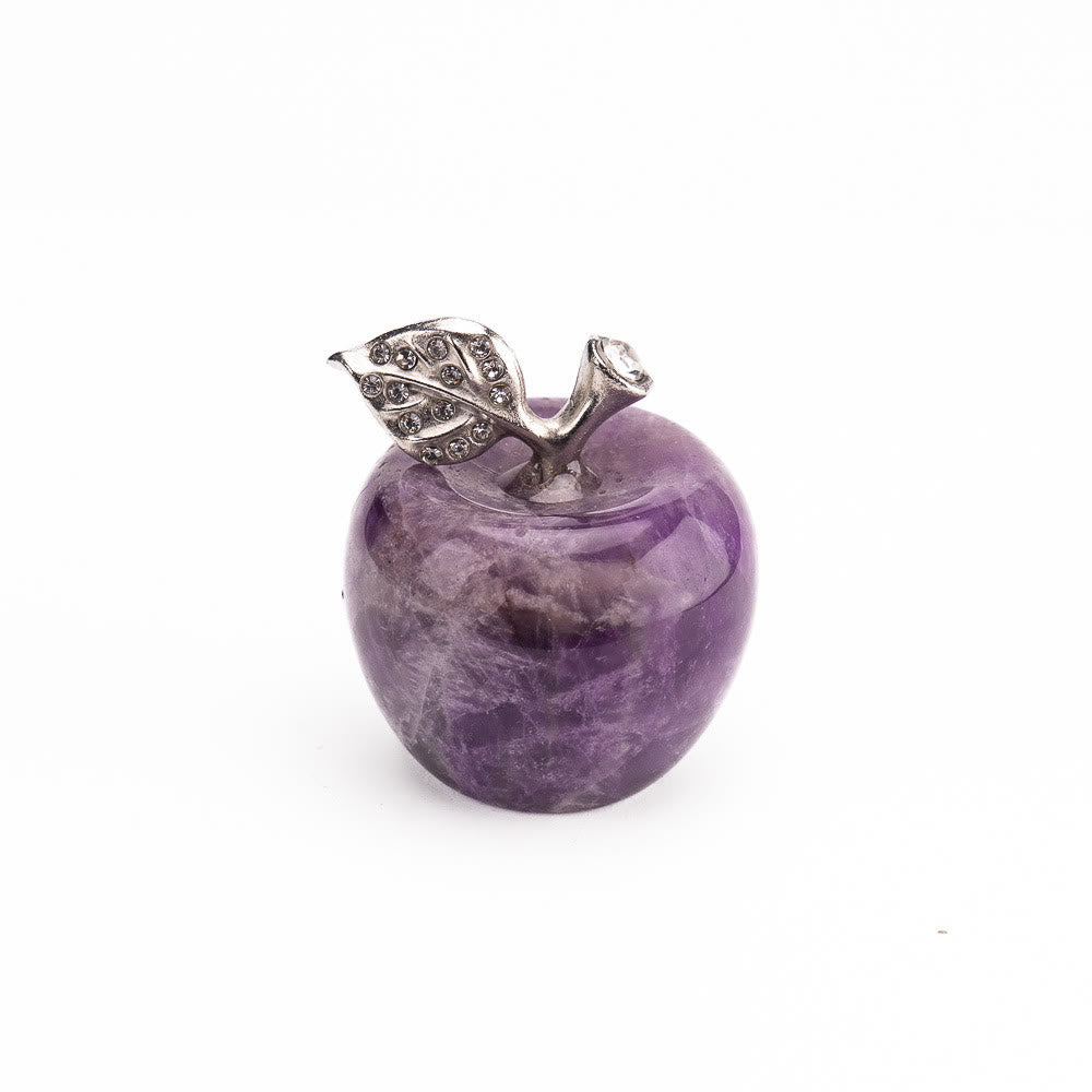 Décoration de pomme sculptée en pierre naturelle pour la veille de Noël Olivenorma - Améthyste - 30*35cm - image 31