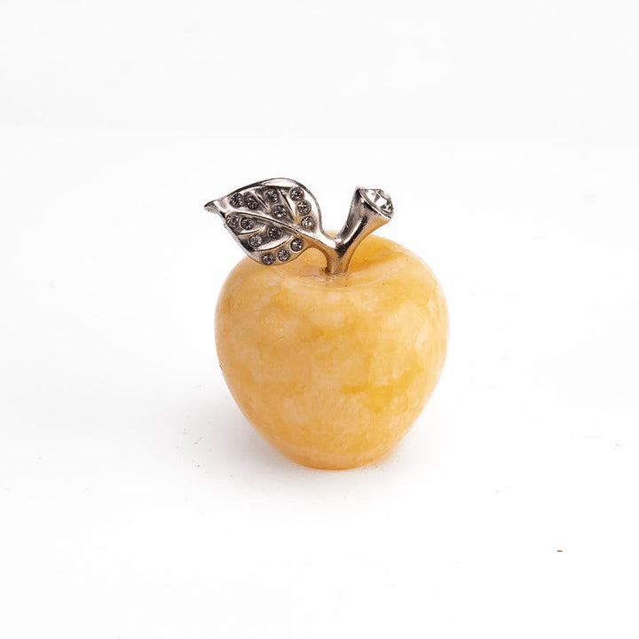 Décoration de pomme sculptée en pierre naturelle pour la veille de Noël Olivenorma - Jade jaune crème - 30*35cm - image 25