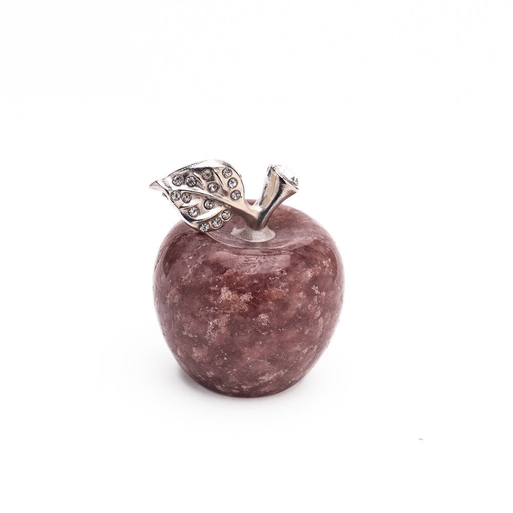 Décoration de pomme sculptée en pierre naturelle pour la veille de Noël Olivenorma - Quartz fraise - 30*35cm - image 19
