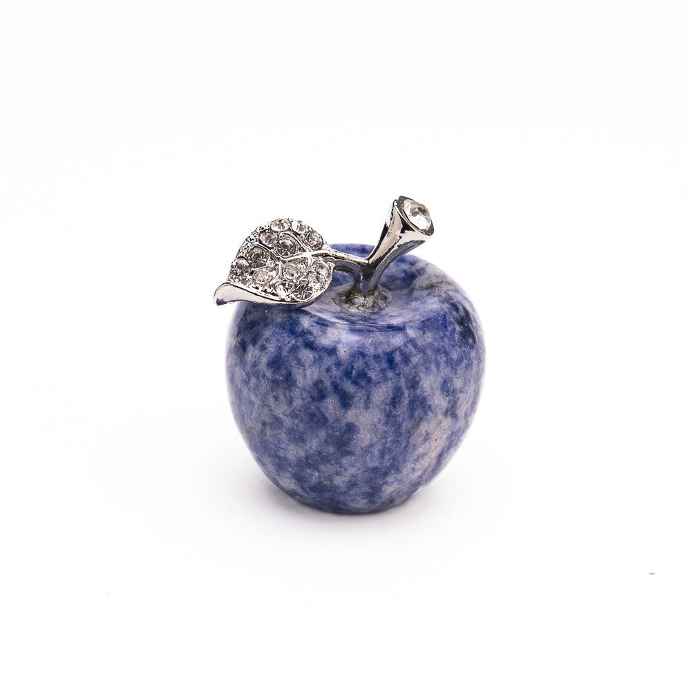 Décoration de pomme sculptée en pierre naturelle pour la veille de Noël Olivenorma - Jaspe à taches bleues - 30*35cm - image 17