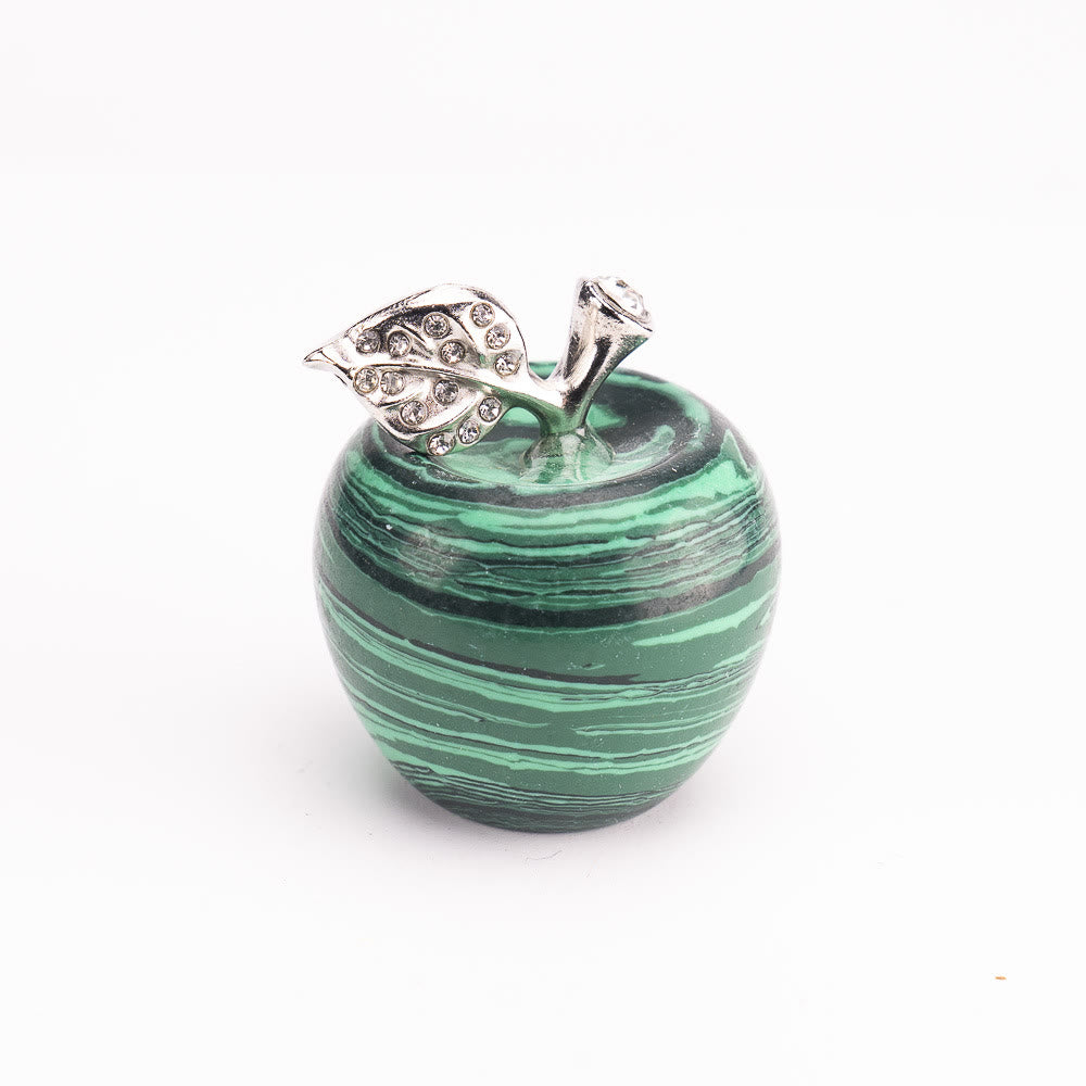 Décoration de pomme sculptée en pierre naturelle pour la veille de Noël Olivenorma - Malachite - 30*35cm - image 15
