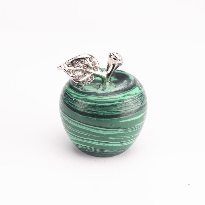 Décoration de pomme sculptée en pierre naturelle pour la veille de Noël Olivenorma - Malachite - 30*35cm - image 15