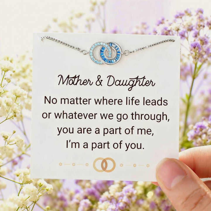 Bracelet et collier Olivenorma personnalisés avec pierres de naissance pour mère et fille - image 0