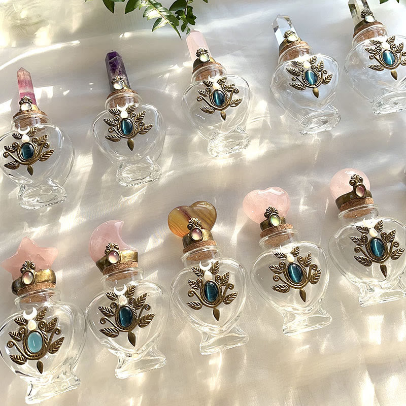 Bouteille d'énergie magique en cristal naturel Olivenorma avec décoration en pierre précieuse - image 18