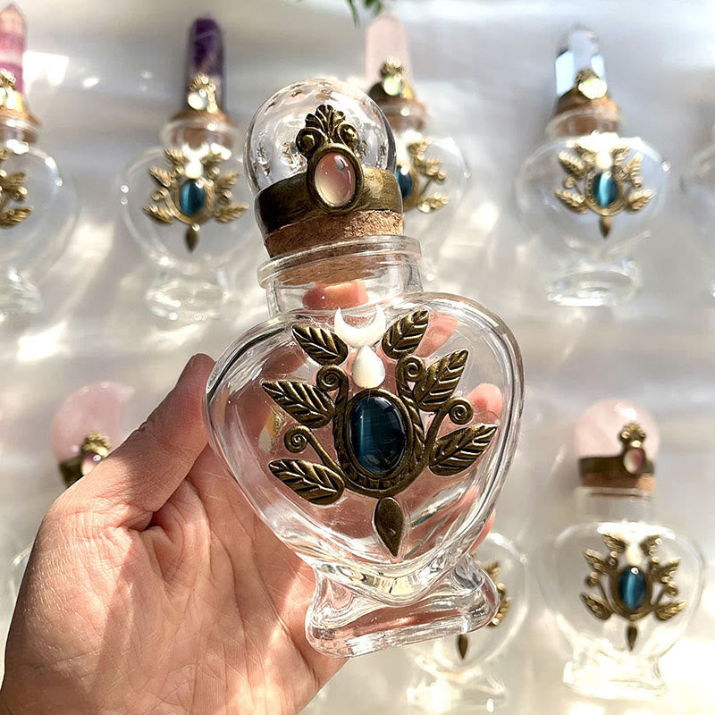 Bouteille d'énergie magique en cristal naturel Olivenorma avec décoration en pierre précieuse - image 17