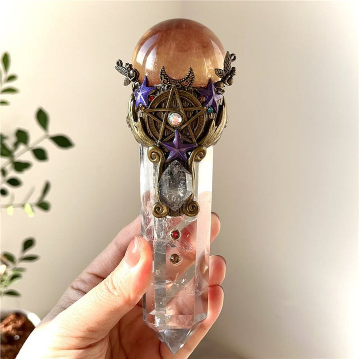 Baguette de guérison en cristal de pierre naturelle Olivenorma, décoration en pierre précieuse - Iceland Spar - image 10