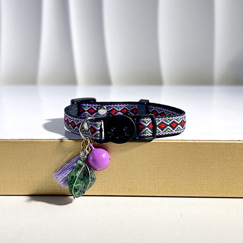 Collier pour chaton Olivenorma en cristal de guérison, style bohème - Zoïsite rubis - image 11