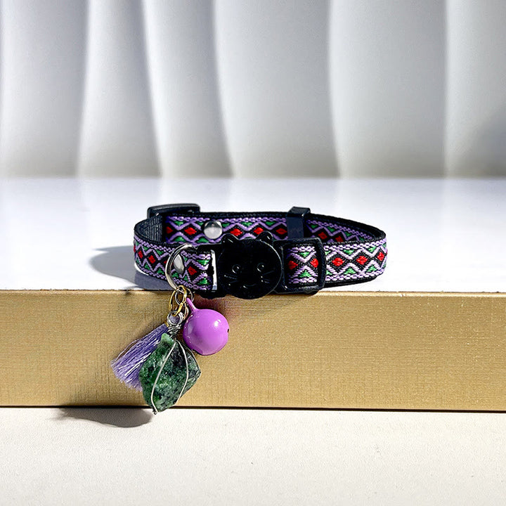 Collier pour chaton Olivenorma en cristal de guérison, style bohème - Zoïsite rubis - image 11
